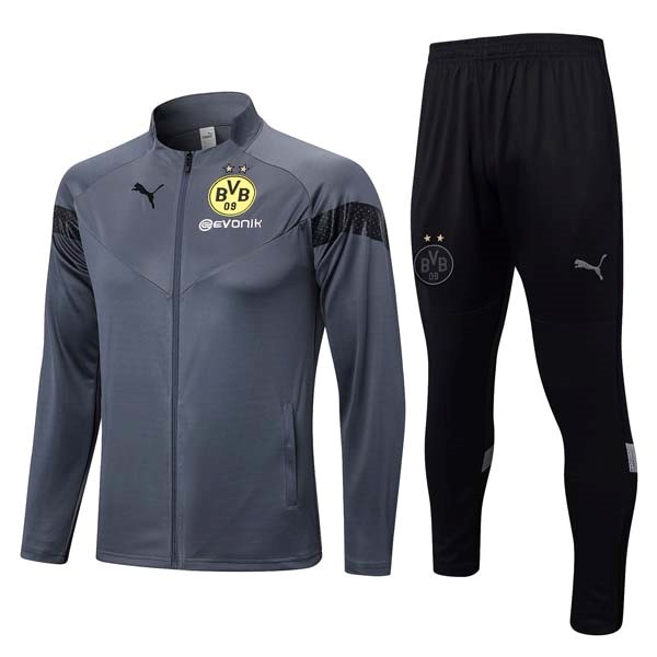 Trainingsanzug Borussia Dortmund 2023-2024 Grau